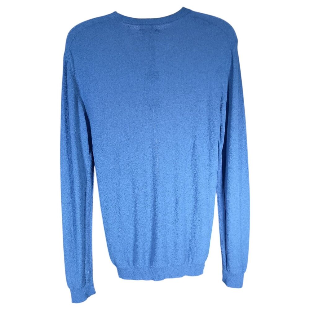 Roberto Collina Sweater Mens 54 US XXL Long Sleeve Crew Neck Blue Cotton Italy - Picture 3 of 7